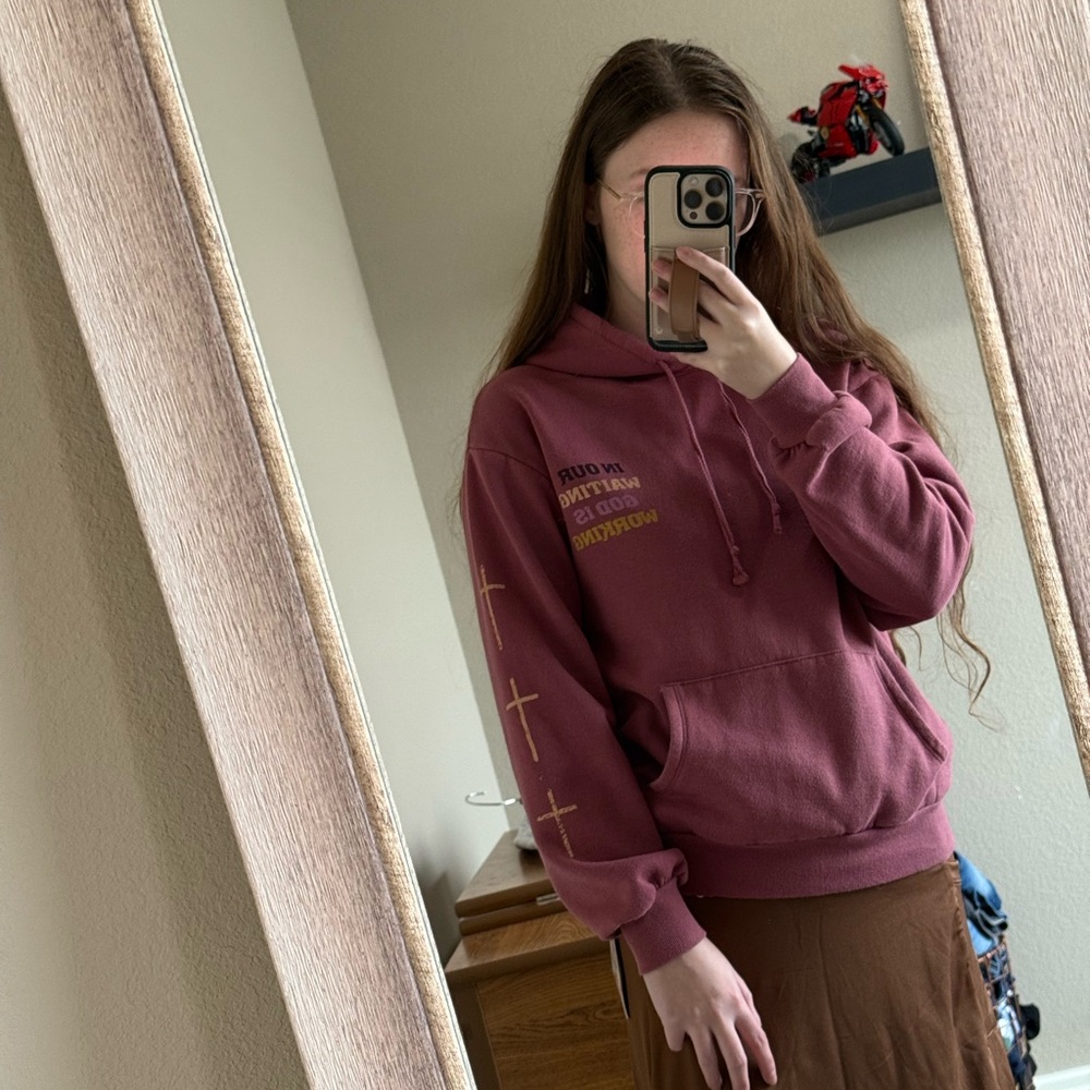 Pink Christian Graphics Hoodie